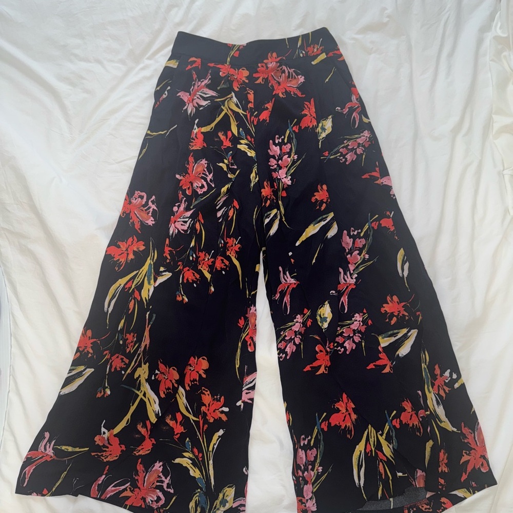 Floral Wide-Leg Pants